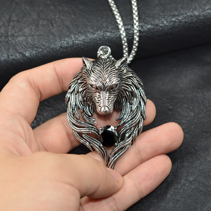 New Wolf Head Stainless steel Necklace 