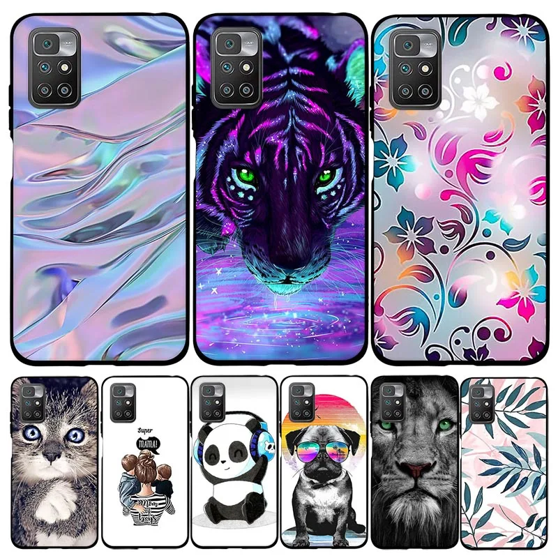 Silicone TPU Shell Back Cover For Xiaomi Redmi 10 Case Cute Phone case Capa Shockproof Soft Bumper Fundas Etui | Мобильные телефоны