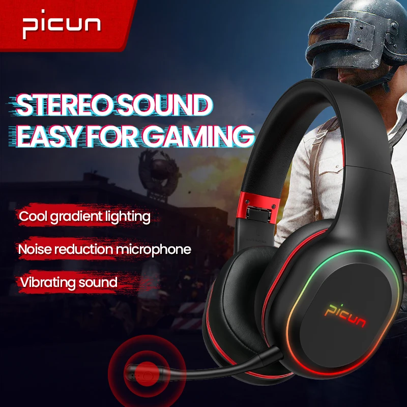 Bluetooth Picun-P80Xワイヤレスゲーミングヘッドセット