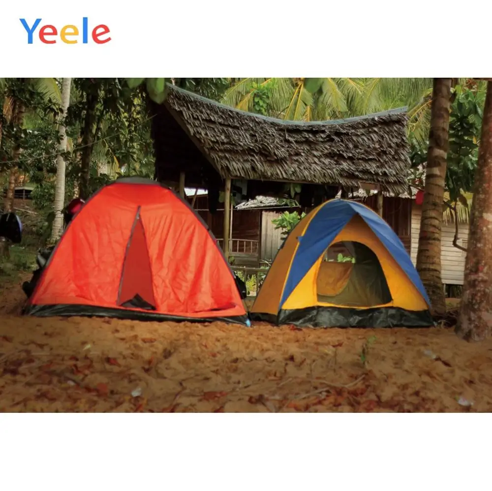 

Yeele Travel Tropical Tourist Camping Tent Old House Photography Backdrops Portrait Photographic Backgrounds For Photo Studio
