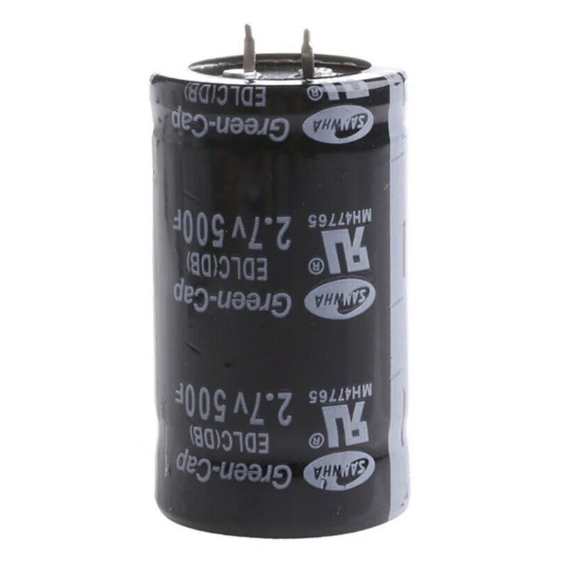

10 Pcs 2.7V 500F Black Automobile Car Super Farad Capacitance Capacitor 35 X 60mm For Automotive Rectifiers Improve / Stereo