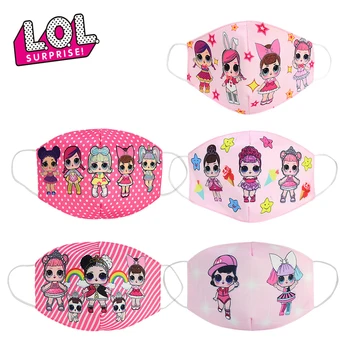 

3pcs/set Children Mask for Mouth LOL Surprise Dolls Pattern Masks Dustproof Breathable Anti-haze Sunscreen LOL Dolls Girls Gifts