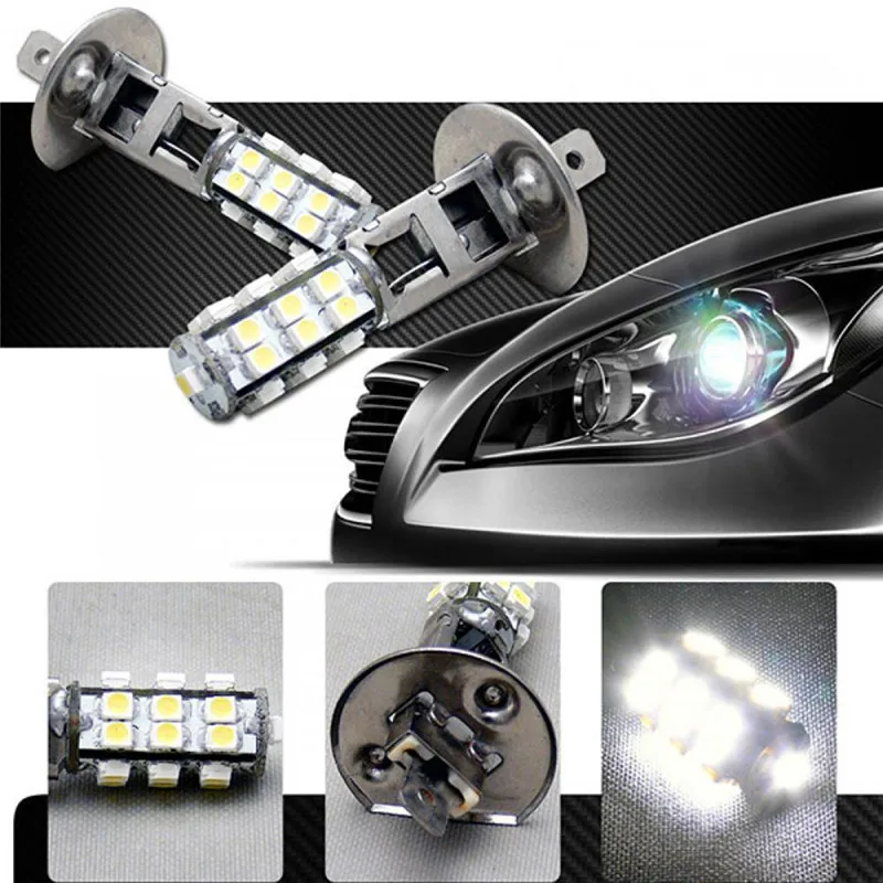 1 шт. универсальный 6 см * 3 яркий белый H1 HID 25 SMD 3528 светодиодный для автомобиля
