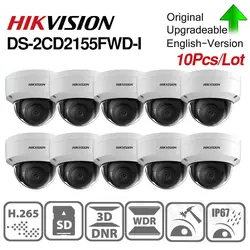 Hikvision DS-2CD2155FWD-I 5MP оригинальный купольная ip-камера сетевая камера видеонаблюдения POE ИК IP67 IK10 слот для карты SD Камера де seguranca