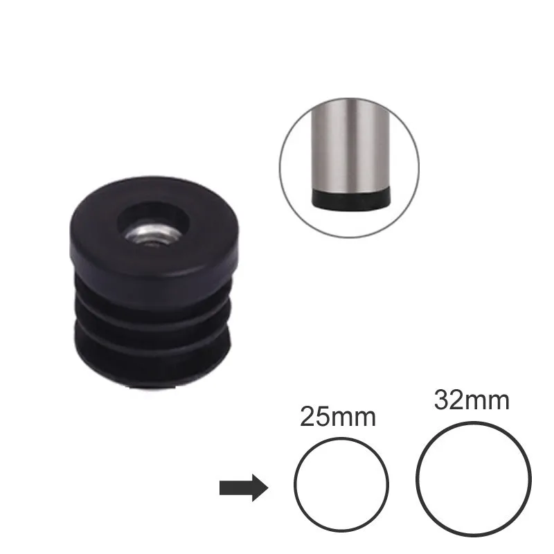 16 Pieces M8 M6 plastic furniture legs hole plug with nut black blind hole end cover chair leg cover protective cover furniture