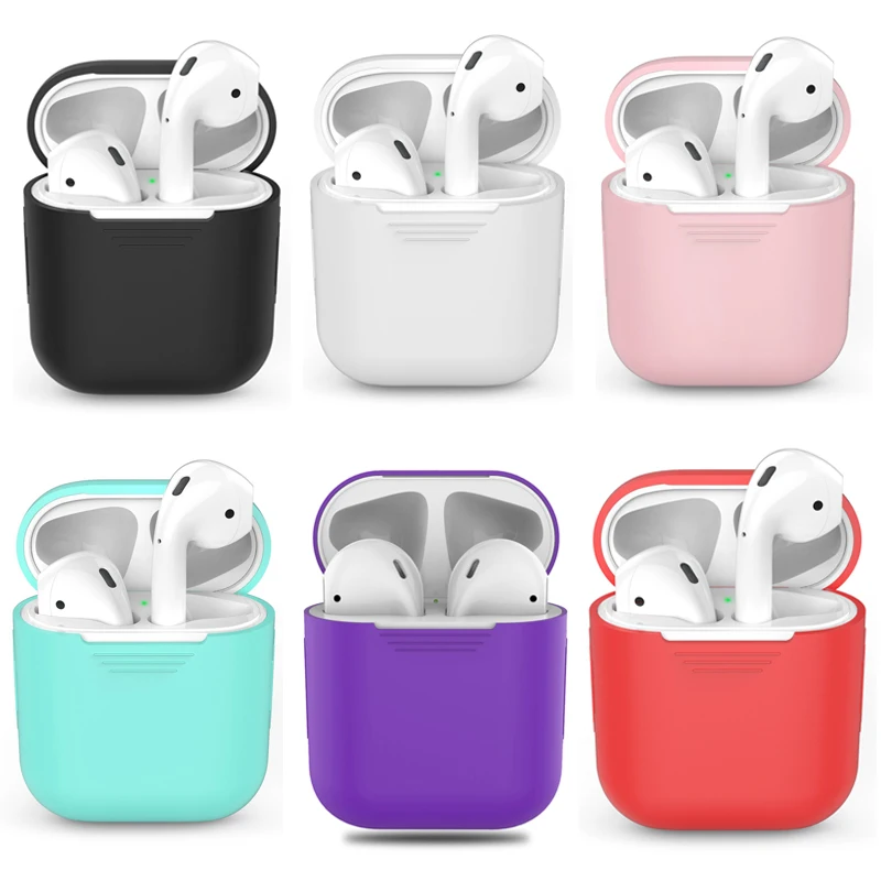 

Shockproof For AirPods Earphone Ear pod Case Silicone Bluetooth Wireless Headphone Protector Cover for Apple Airpods Case Cover