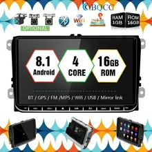 9 дюймов Android 8,1 автомобильный Радио Стерео gps навигация Сенсорный экран Автомобильный плеер wifi Bluetooth Авторадио 1+ 16G авторадио для VW