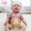 45CM Rebirth Reality Full Body Silicone Baby Walker Cute Baby Doll Very Soft Baby Bath Toy Bonecas Christmas Gift 1