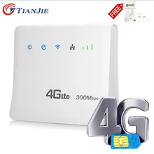 TIANJIE – Modem routeur wi fi 3G/4G/GSM/LTE CPE haute vitesse 300Mbps, débloqué, point d'accès Mobile avec emplacement pour carte Sim et Port LAN RJ45