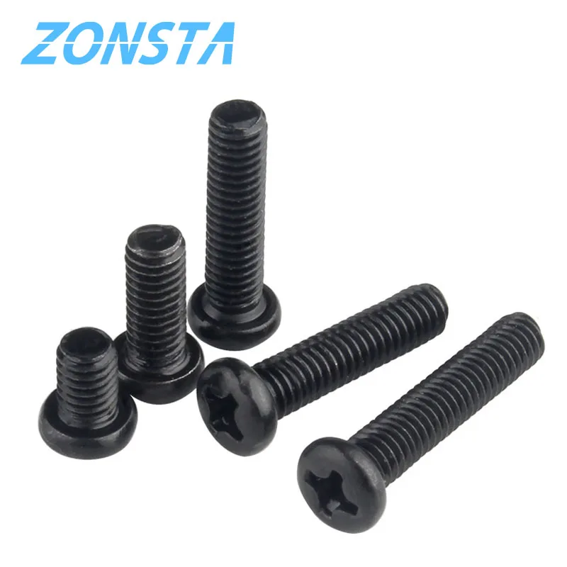 Round head cross screw M1.2 M1.4 M1.7 M2 M2.5 M3 M4 Electronic small size Recessed Pan Head Phillips screws DIN7985 GB818