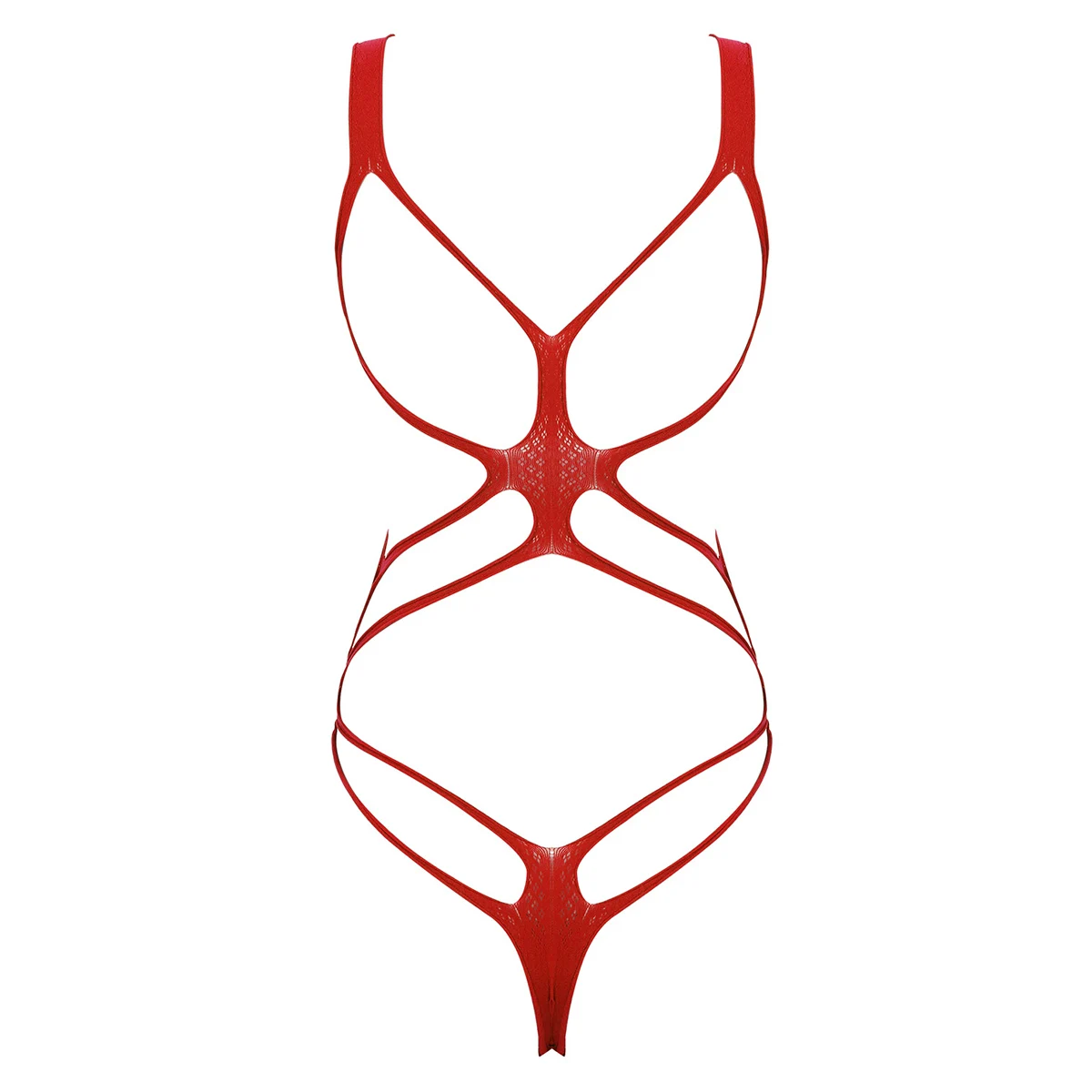 iiniim Womens Femme One-piece Erotic Hollow Out Fishnet Bodystockings Lingerie Teddies See-through Stretchy Bodysuits Nightwear