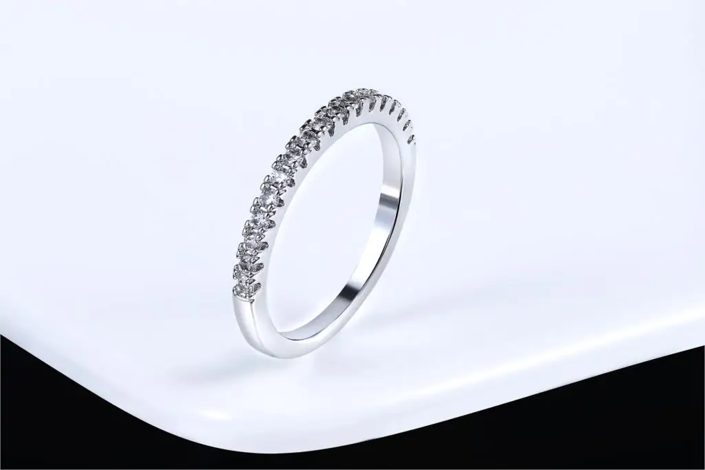 Микро паве кубического циркония свадебные/обручальные серебряные кольца/розовое золото цвет модный бренд кристалл кольцо ювелирные изделия для женщин DFR133