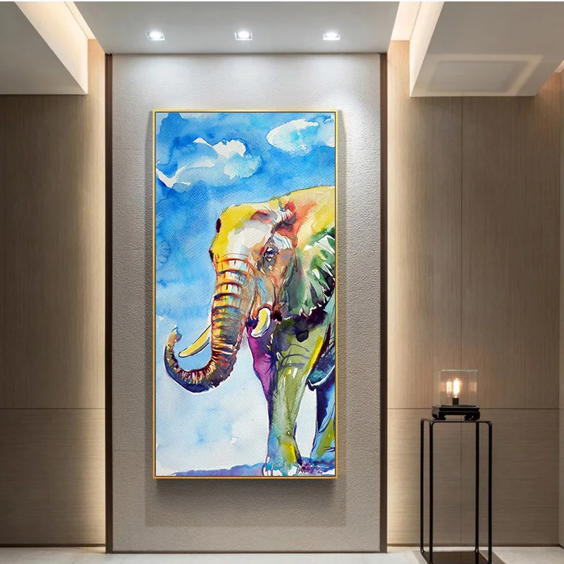 RELIABLI искусства Красочный слон животное фотографии холст картины Wall ART Для