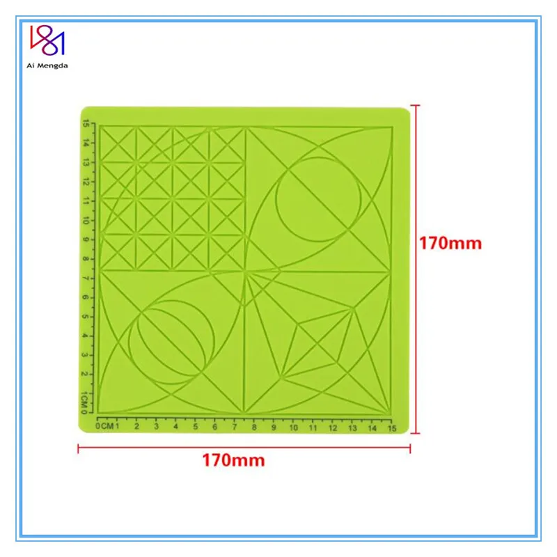 

3D Printing Pen Silicone Mat Doodle Pad with Basic Geometric Template Multi-Purpose Design Silicone for 3D Pen Drawing Stencils