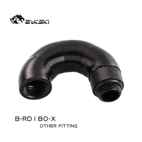 B-RD90-SK,G1/4 Female To Male 90 Degree PC Cooling Fitting,360 Degree Rotatable Elbow Water Cooled Connector.