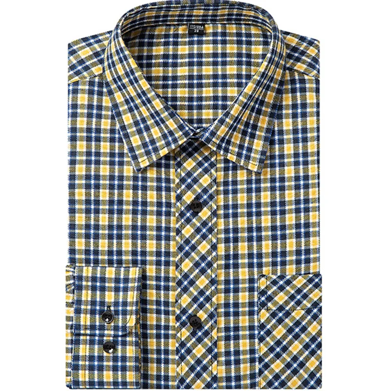 Мужские клетчатые повседневные зимние теплые шерстяные футболки Camisa, свободные дышащие удобные однобортные с отложным воротником