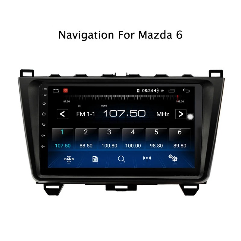 Perfect Ectwodvd 9inch Andriod 8.1 Car DVD GPS For Mazda 6 Rui Wing 2008-2015 4G RAM 64G ROM CarPlay DSP 4G LTE with WIFI 9