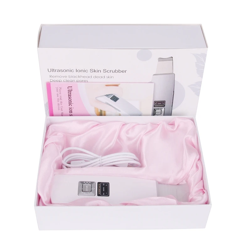 Ultrasonic Ion Deep Cleaning Skin Scrubber Peeling Shovel Facial Pore Cleaner Blackhead Remover Face Lifting USB Rechargeable