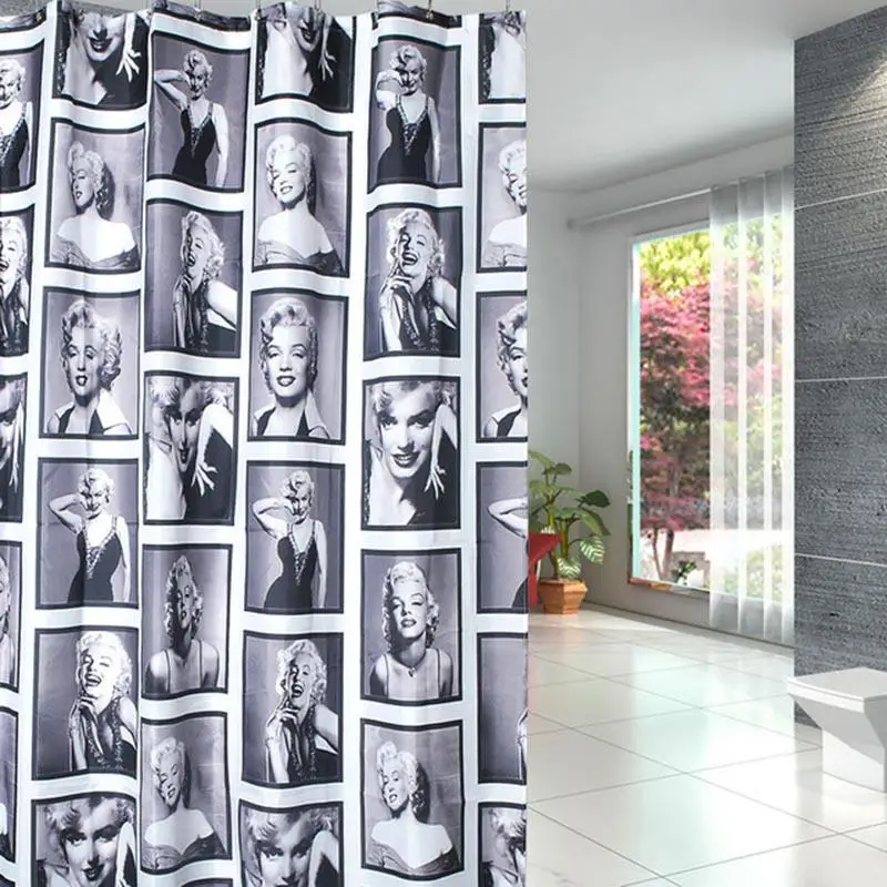 10 Shower Curtain Opaque Waterproof Mildew Proof PEVA Thicke Bath Shower Curt For Home Decor