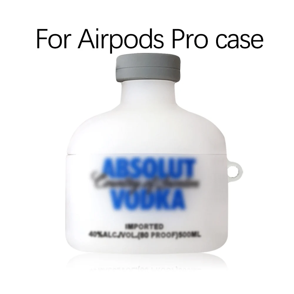 Водка стиль силиконовый чехол для наушников Airpods 1/2 Pro Чехол 3D мультфильм