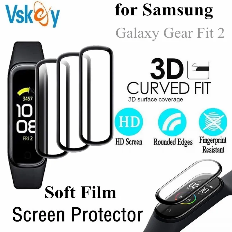

100PCS 3D Soft Screen Protector for Samsung Galaxy Gear Fit 2 Smartwatch Full Cover Protective Film (No Tempered Glass)
