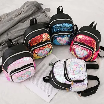 

1 PC Unicorn Rainbows Sequin Backpack Girls Book School Bag Handbag Multi-purpose Cloth Women Travel Backpack Satchel Dropship