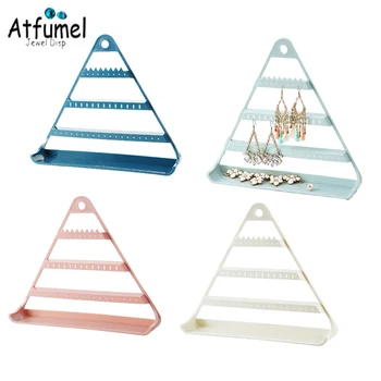 

Creative Lady's Room Jewelry Earring Organizer Expositor Hanging Rack Ring Necklace Storage Stand Triangle Guarda Joias Caixa