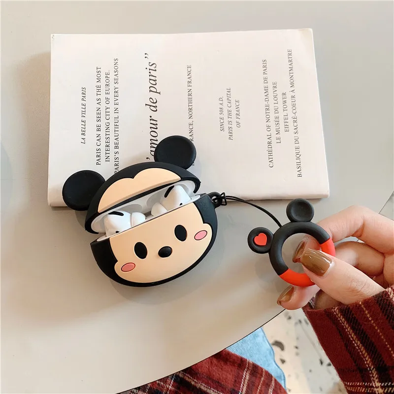 Микки Минни Маус Bluetooth наушники чехол s для Apple Airpods Pro 3 милый мультфильм мягкий силиконовый защитный чехол для наушников Чехол