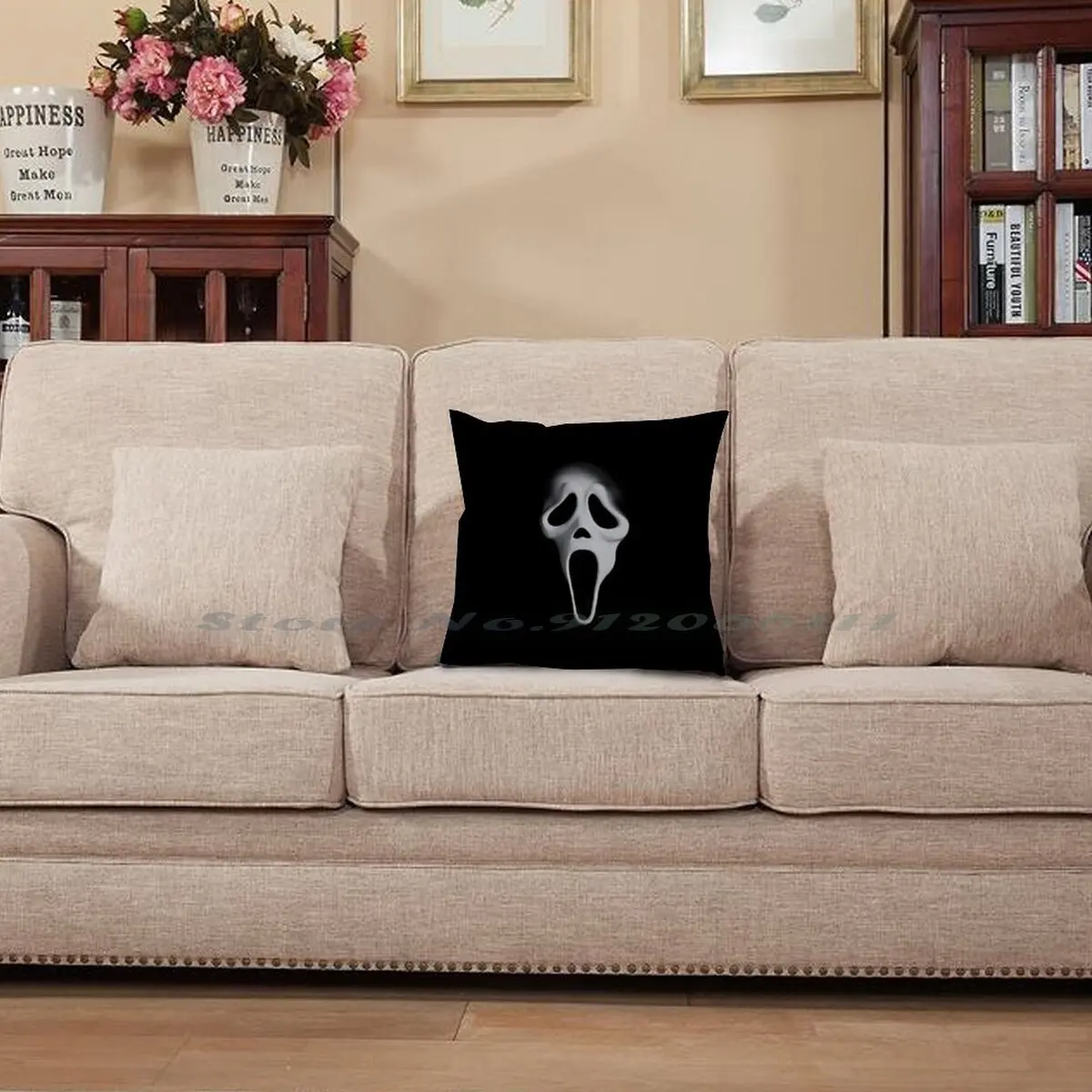 Horrors Halloween Cotton Linen Home Décor Throw Pillow Case Cushion Cover 