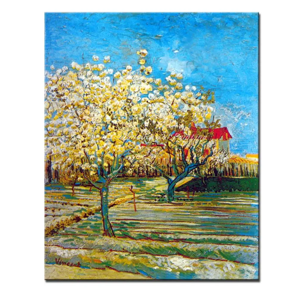 

Orchard in Blossom Of Vincent Van Gogh Hand-Painted Copy Tree Flower Oil Painting On Canvas,Wall Art,Picture For Room,Home Decor