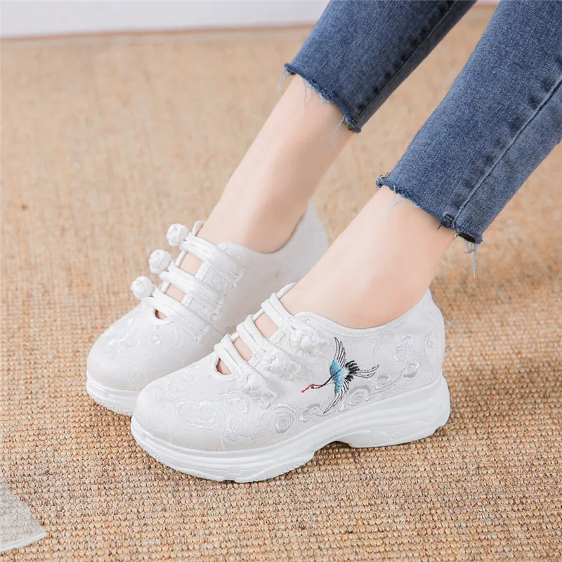 white chunky canvas shoes