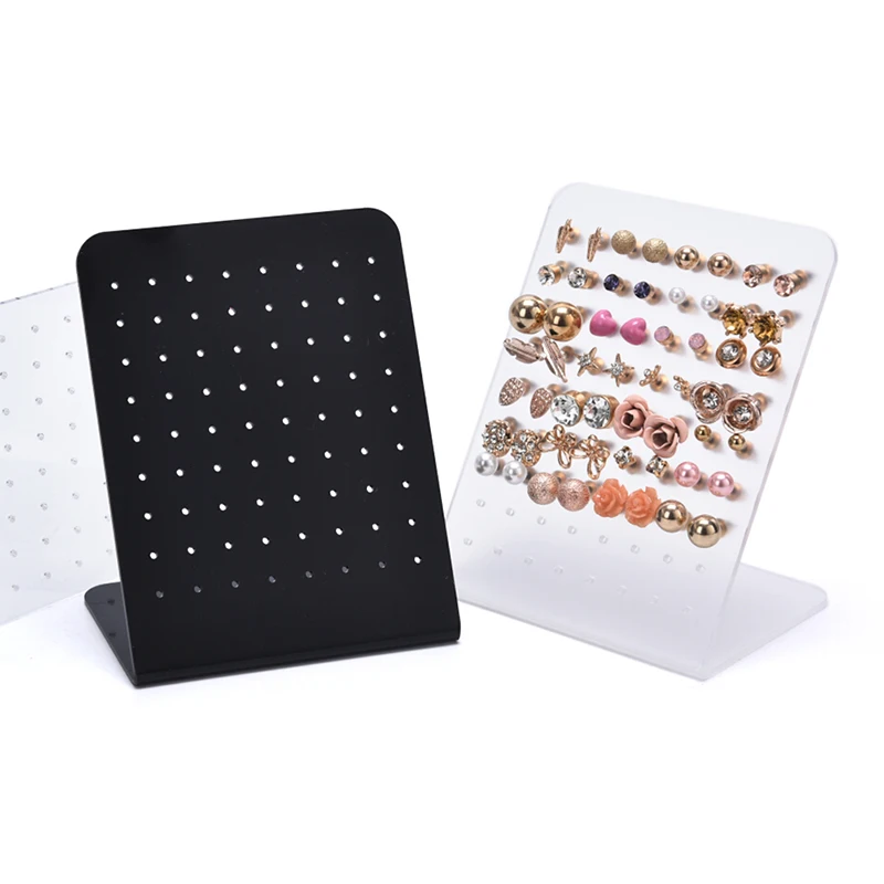 

Acrylic 24/72 Holes Earring Display Stand Stud Dangle Earrings Display Rack Stand Jewelry Organize Holder Storage