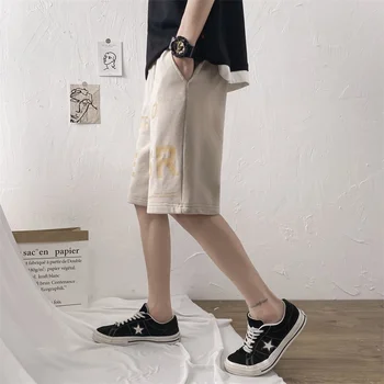 

Men's Lettered Beach Printing Casual Thin Straight Tube All-match Hong Kong Style Ins Sports Tooling Popular Brand