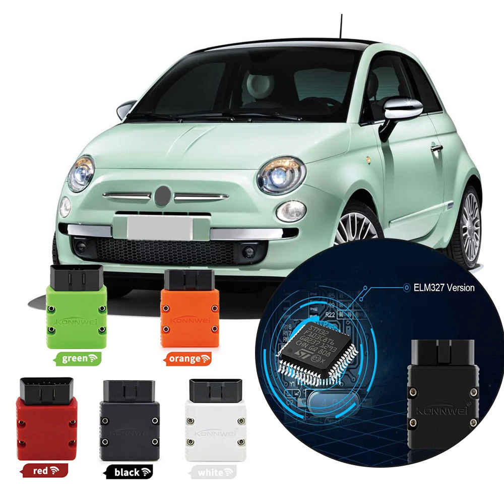 Автомобильный диагностический сканер для FIAT Bravo Linea Grande Punto KW902 OBD2 Elm327 считыватель