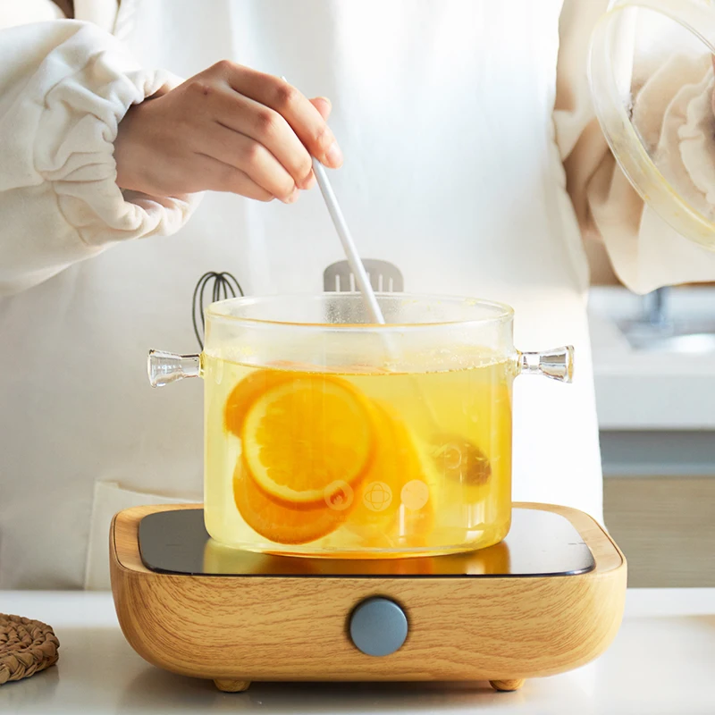 Japanese style open fire direct fired heat-resistant borosilicate glass stew soup pot boiling water double ears salad bowl | Дом и сад