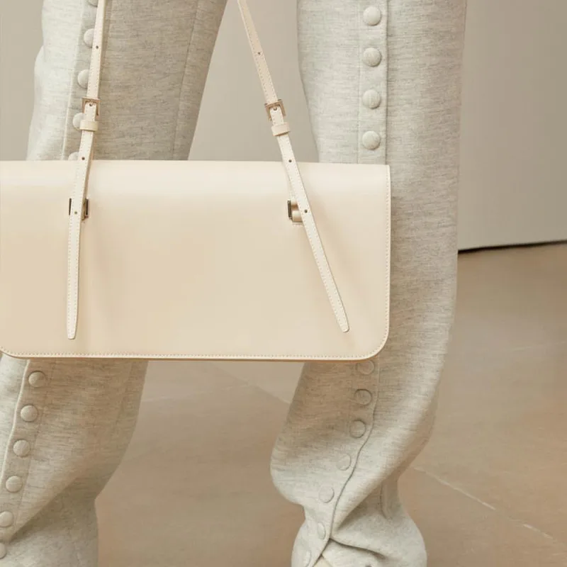 

2019 New Spring and Summer Women Purses and Handbags Shoulder Bags Niche Design Simple Retro Small Square Bag Sac A Main