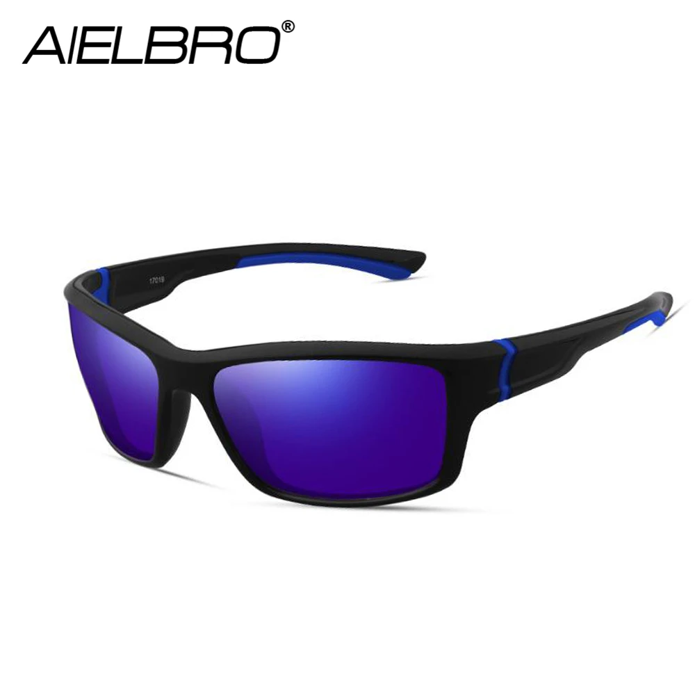 AIELBRO брендовые велосипедные очки Новые солнцезащитные очки мужские модные солнцезащитные очки для путешествий Oculos Gafas De Sol J - Цвет: BULE BLUE