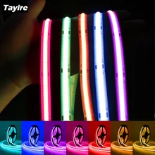 

DC12V 24V Flexible LED COB Strip Light for Decoration 8mm 320 480LEDs/m Lighting High Brightness Colourful 3000K 6500K Soft Tape