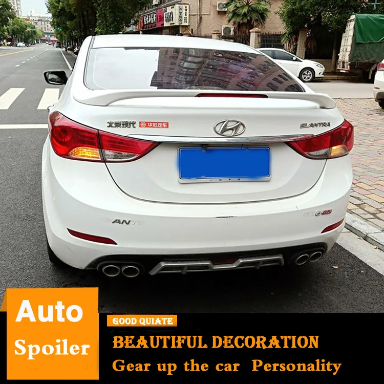 Спойлер для Hyundai Elantra 2012-2016 спортивный спойлер с стоп-сигналами из АБС-пластика