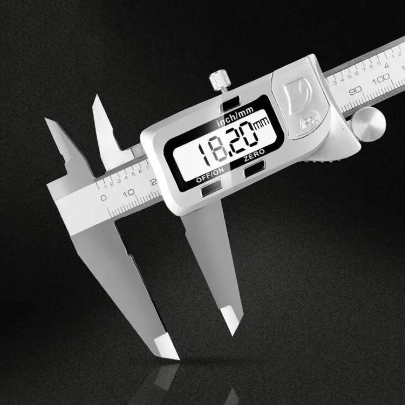 Цифровой дисплей суппорт 150/200 мм двойная система lcd Электронный штангенциркуль IP54 Защитный металлический микрометр измерительный прибор - Цвет: 0-150MM