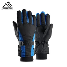SAENSHING мужские лыжные перчатки Утепленные перчатки для сноуборда зимние теплые спортивные перчатки водонепроницаемые ветрозащитные изысканные теплые флисовые зимние