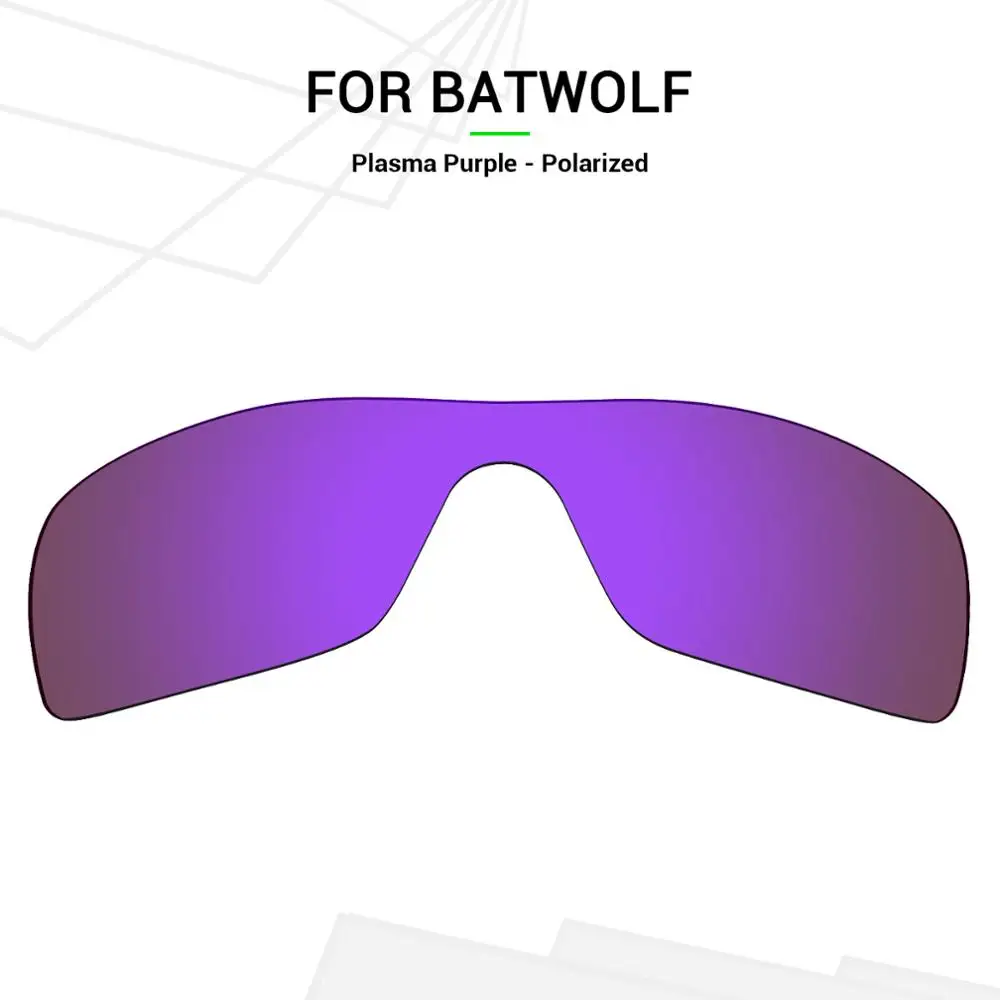 

SNARK Anti-Scratch POLARIZED Replacement Lenses for-Oakley Batwolf Sunglasses Plasma Purple