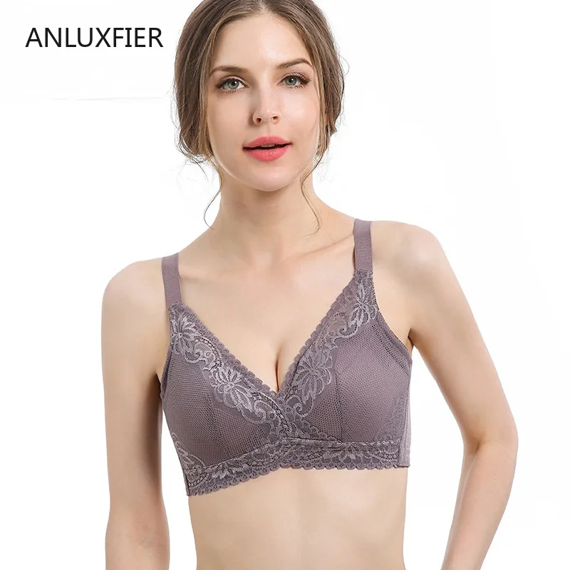 

H9712 большой размер, сексуальный бюстгальтер, кружевное тонкое нижнее белье без стальных колец, бюстгальтеры, удобное дышащее нижнее белье с регулируемыми лямками на плечах, бюстгальтер