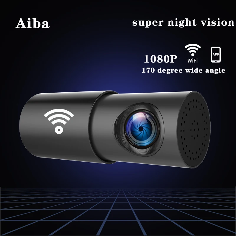 

Original Aiba A10 Car DVR APP 1080P HD Night Vision Dash Cam Wifi Car Camera Recorder 170 degree wide angle G-Sensor dash cam