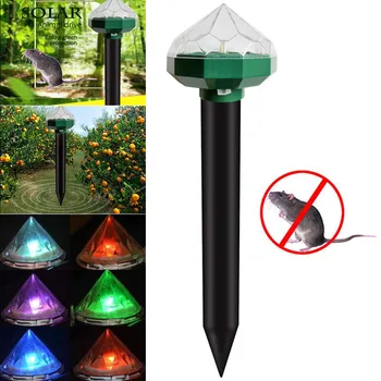 

2 Pcs Diamond Solar Repeller Masonry Solar Plug Light Control Rodent Repeller Spikes XH8Z