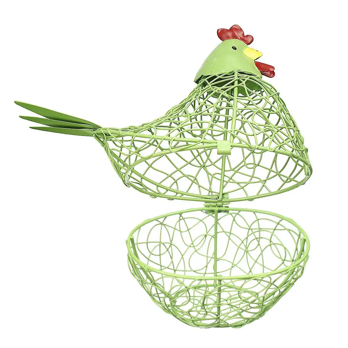 Корзина для куриных яиц, металлическая проволока в форме курицы ...