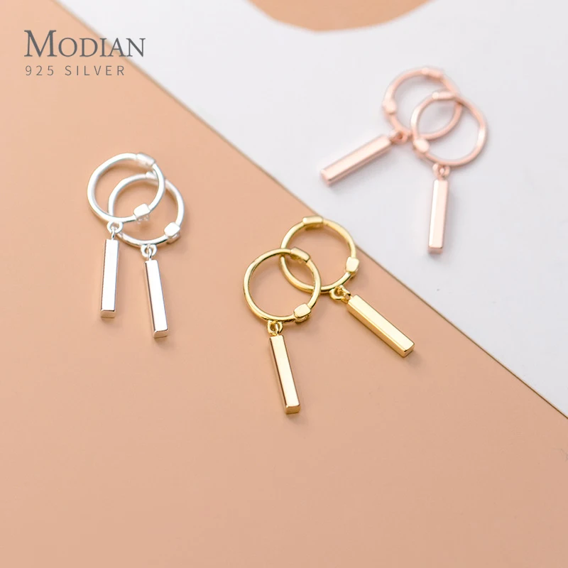 Modian Authentic 925 Sterling Silver Geometric Rectangle Stick Fashion 3 Color Hoop Earrings for Women Fine Jewelry Student Gift
Modian Authentic 925 Sterling Silver Geometric Rectangle Stick Fashion 3 Color Hoop Earrings for Women Fine Jewelry Student Gift
