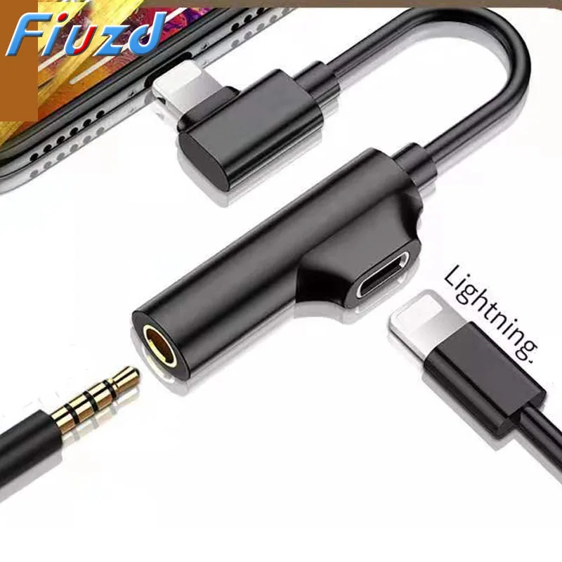 2 в 1 Освещение usb type-C аудио зарядный адаптер для iPhone 11 X XR XS 7 8 Plus 3 5 мм разъем