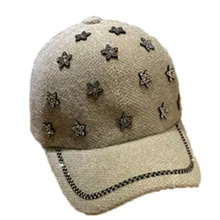 Женские корейские стразы с пентаграммой из плюша, модные и универсальные кепки, новые милые бейсболки для игр на открытом воздухе