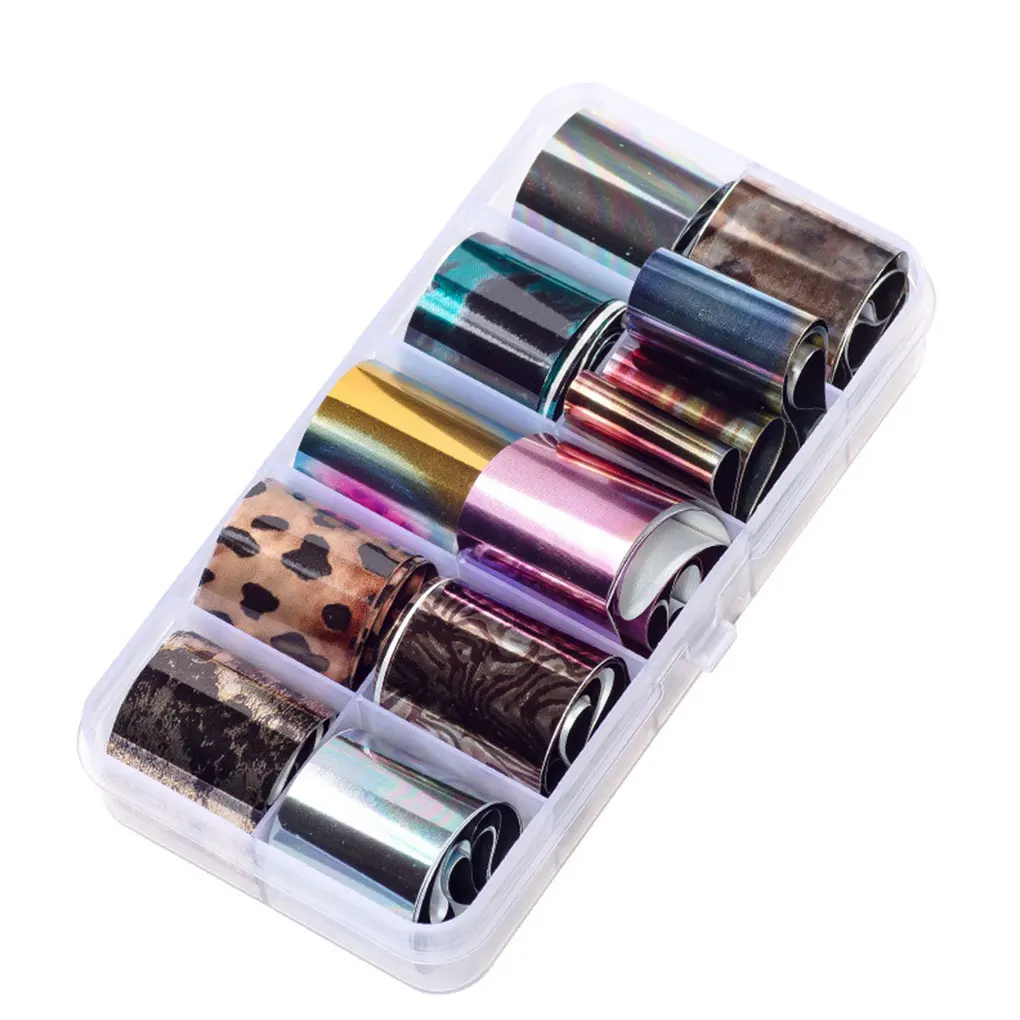 1 Box Starry Sky Nail Foil Sticker Candy Color Nail Shimmer Transfer Sticker Manicure Decorations Holographic Nail Paper Decals - Цвет: NO.15